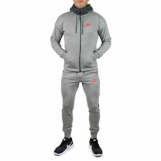 Nike Air heren fleece trainingspak volledige set grijs - Image 1