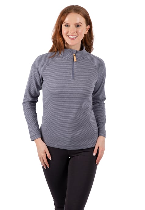 Trespass Womens/Ladies Olga Leather Fleece Top (Denim Blue Marl)