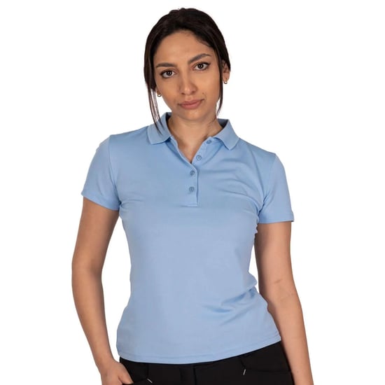 Island Green Dames/Dames Klassiek Micro Pique Golf Poloshirt (Cerulean) - Image 1