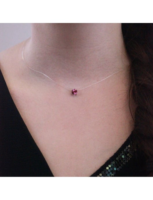Onzichtbare ketting - zilver en roze - Image 2