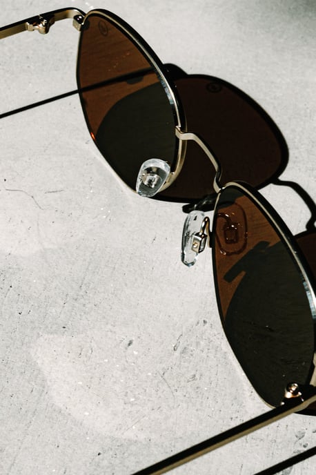 Hype Gold Yellow Geo Sunglasses