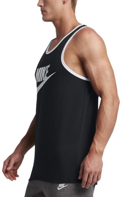 Nike Herenvest met groot Swoosh Ace-logo in zwart - Image 3