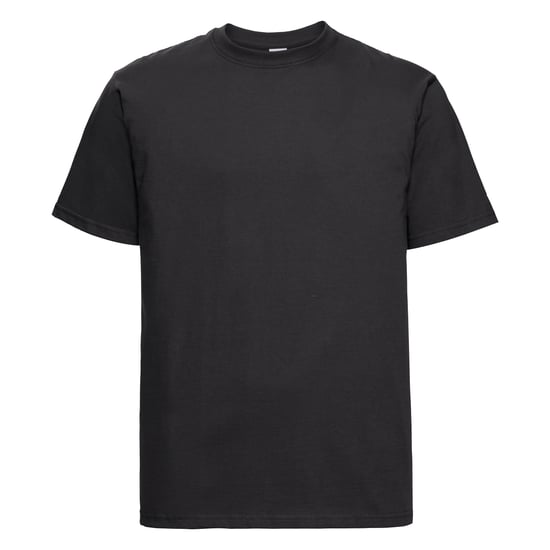 Russell Europa Heren Klassiek Zwaargewicht Ringspun Korte Mouwen T-Shirt (Zwart) - Image 1