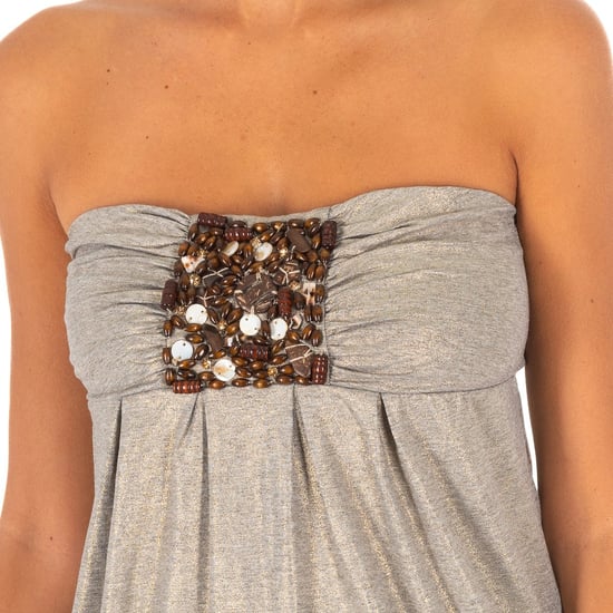 Women's Sleeveless T-shirt with wide knit top effect 10DMT0084