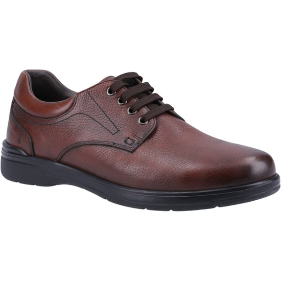 Hush Puppies Marco Leer Heren Bruin Veterschoenen - Image 1