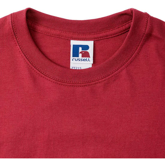 Russell Europa Heren Klassiek Zwaargewicht Ringspun Korte Mouwen T-Shirt (Klassiek rood) - Image 4