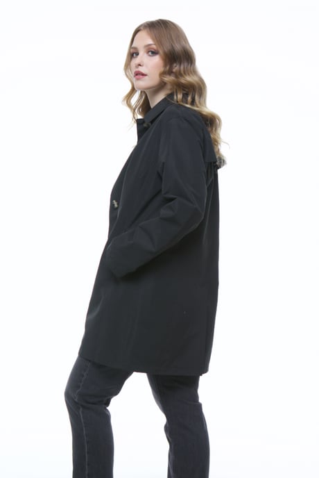 Jennifer Single Breasted Basic Mac in Black