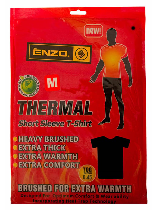 Enzo | Mens Thermal Set Short Sleeve Top & Bottom