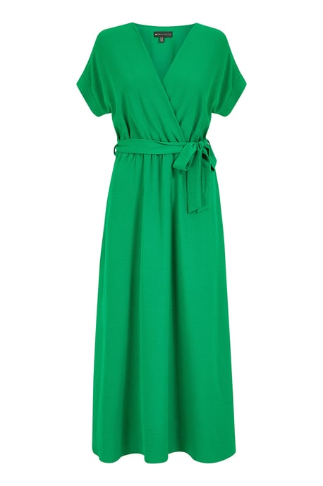 Mela Green Kimono Sleeve Midi Dress