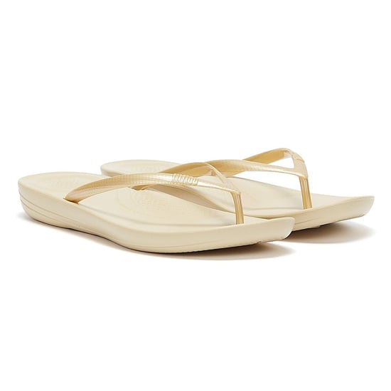 Fitflop IQushion Ergonomische Dames Gouden Teenslippers - Image 1