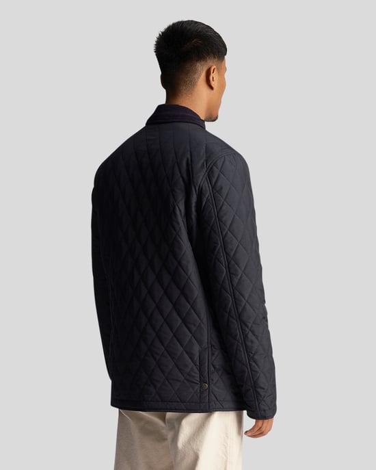 Lyle & Scott heren gewatteerde jas in marineblauw - Image 2