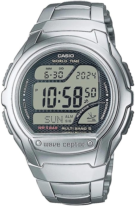 Casio Wave Ceptor Heren Zilveren Horloge WV-58RD-1AEF - Image 1