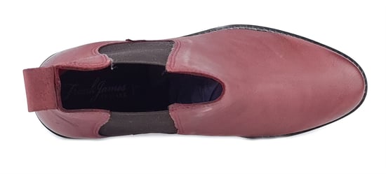 Frank James Aintree Soft Nubuck Leather Red Womens Chelsea Boots
