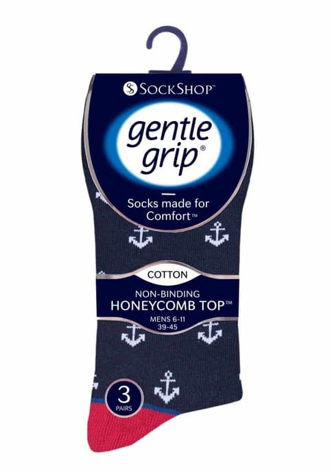 6 paar sokken zonder elastiek herensokken met zachte grip 39-45 Uk - MGG549 - Image 2