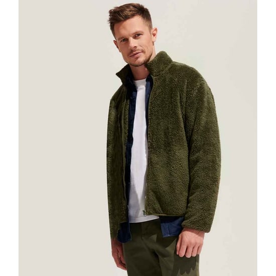 SOLS Vink Fluffy Jacket voor volwassenen (Leger) - Image 4