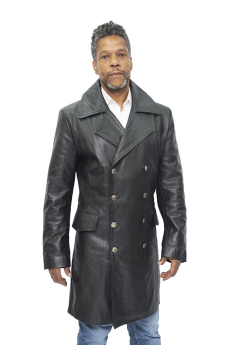 Mens Cowhide Leather Peacoat-Cordoba