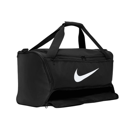 Nike Brasilia Swoosh Training 60L Duffeltas (Zwart/Wit) - Image 4