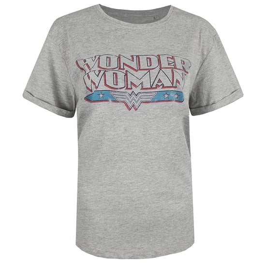 DC Comics Wonder Woman Retro Vrouwen Grijs T-Shirt - Image 1