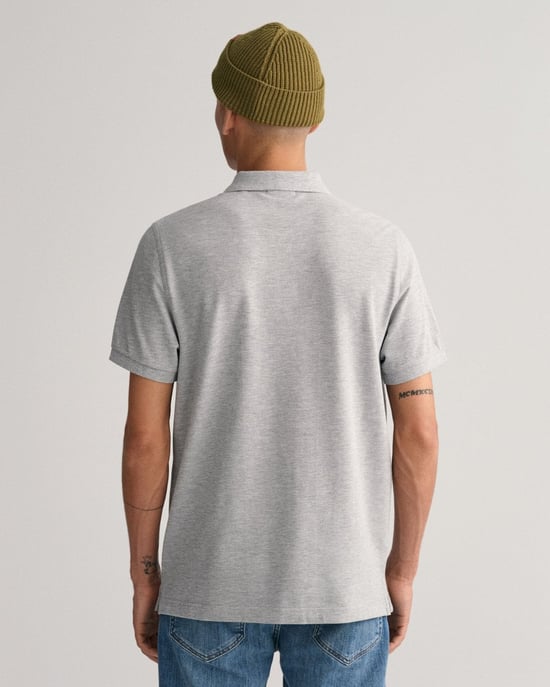 GANT Mens Regular Fit Short Sleeve Shield Logo Pique Polo