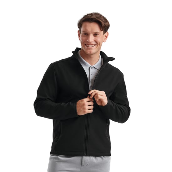 Russell Heren Essential Soft Shell Jas (Zwart) - Image 2