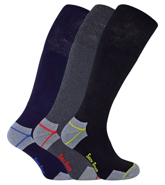 Sock Snob - Set van 6 kniehoge werksokken voor heren - Zwart - Image 1