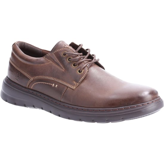 Hush Puppies Heren Triton Leren Casual Schoenen (Bruin) - Image 1