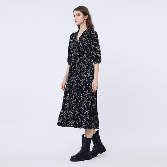 Cross-Heart Liberty Print Dress met frisse halslijn - Image 5