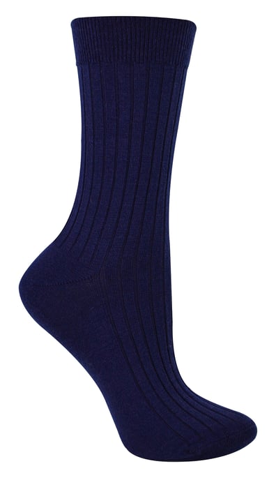 Steven - Dames 1 Paar Originele Merino Wollen Sokken - Outdoor Boot Sokken - Marineblauw - Image 1