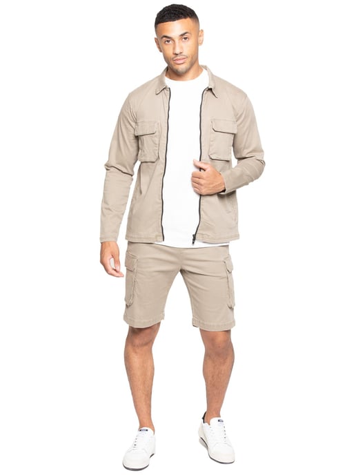 Enzo | Heren Cargo Korte Broek - Beige - Image 6