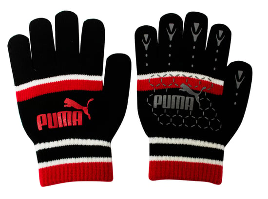 Puma No 1 Logo Cat Magic Winter Zwart/Rood Unisex Handschoenen - Image 1