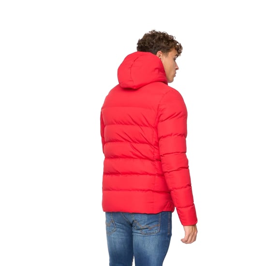 Crosshatch Heren Kampleys gewatteerd jack met reliëf (Rood) - Image 2