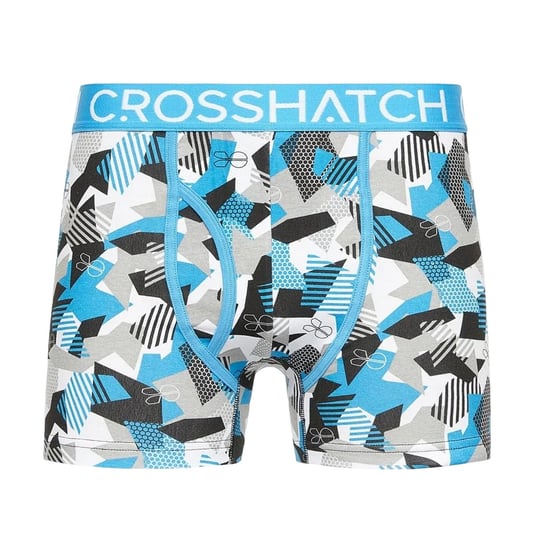 Crosshatch Heren Crystaline Boxershorts (Set van 3) (Malibu Blauw/Zwart/Grijs) - Image 3