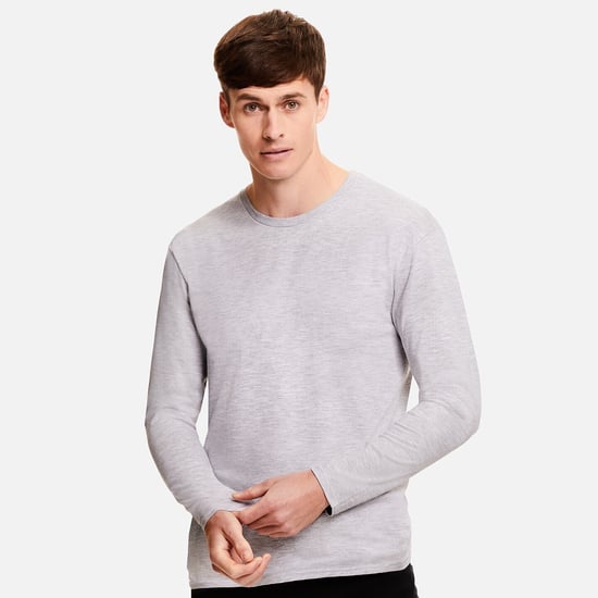 Fruit of the Loom Heren Iconische 150 T-Shirt met lange mouwen (Grijze Heide) - Image 4