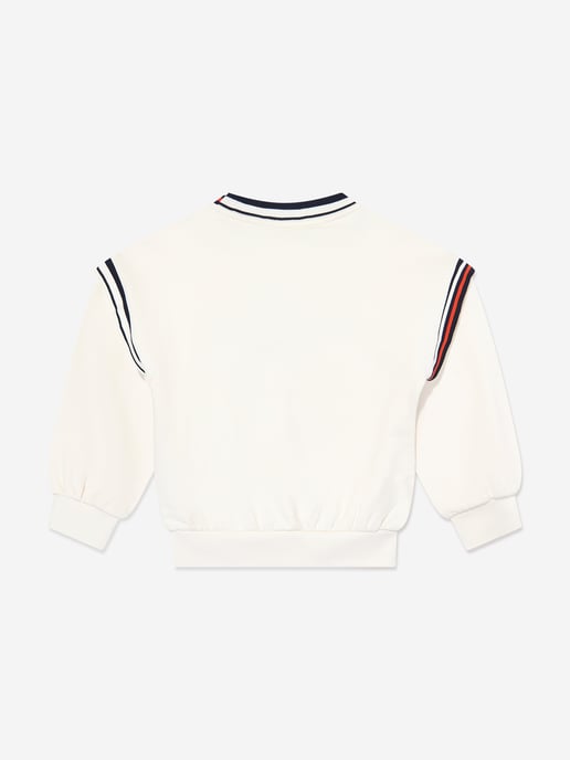 Emporio Armani Kids Logo Sweatshirt in Ivory