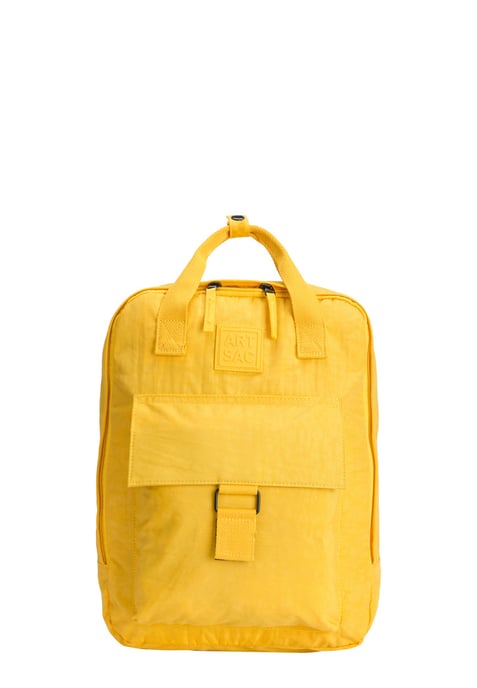 Zip Top Squared Front Pocketed Backpack