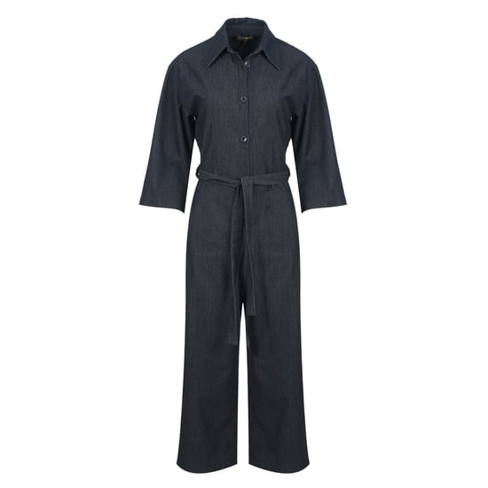 Dark Grey Denim Jumpsuit
