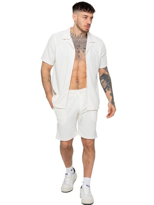 Enzo | heren overhemden en shorts met structuur - Image 2