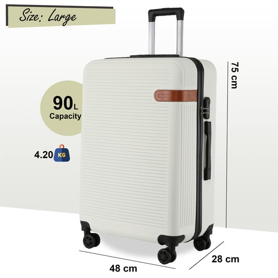 Hardshell Cream Cabin Suitcase Robust ABS Lightweight Luggage Holiday Bag