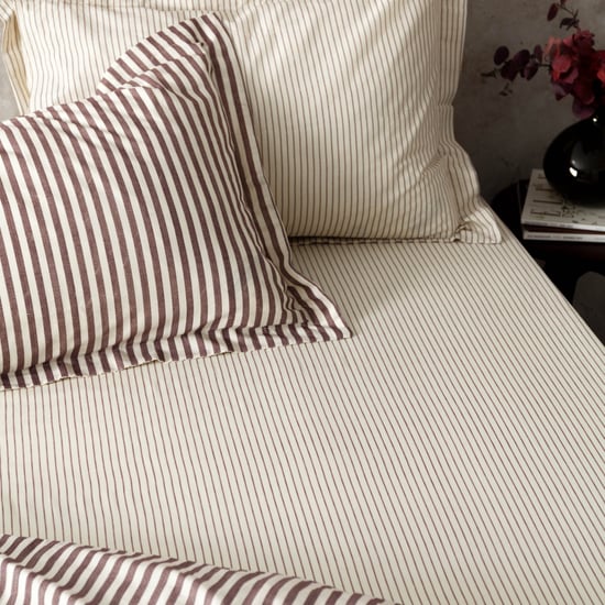 Yard Hebden 100% Katoenen Smalle Streep Fitted Sheet - Image 1