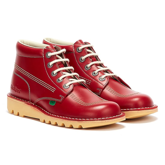 Kickers Kick Hi Heren Rood Leren Laarzen - Image 1