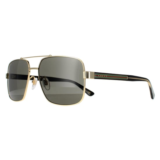 Gucci Square Mens Gold Black Grey GG0529S
