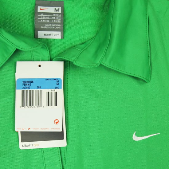 Nike Dri-Fit Short Sleeve Polo Shirt Green Womens Tennis Shirt 327803 388