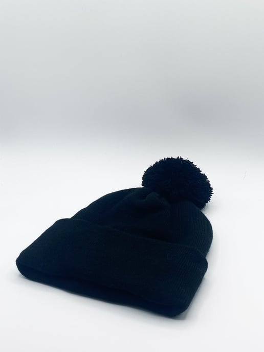 Pom Pom Knitted Beanie - Image 2
