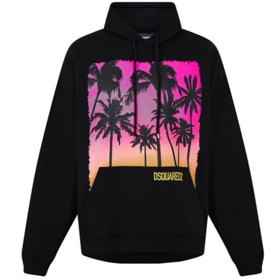 Dsquared2 Sunrise Design Herca Fit Black Hoodie - Image 1