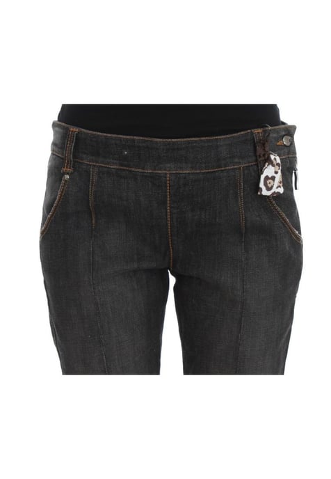 Ermanno Scervino Dames Grijze Katoenen Slim Fit Denim Jeans - Image 5
