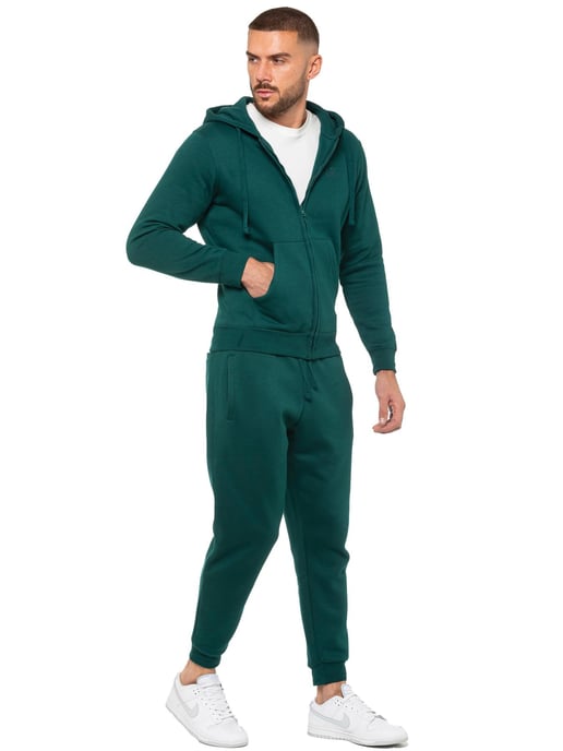 Enzo | Heren Zip Hoodie Tracksuit Set - Groen - Image 5