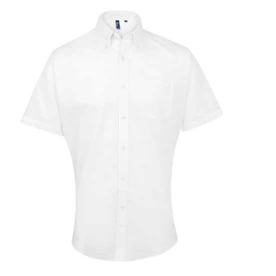 Premier Herenhandtekening Oxford Short Sleeve Work Shirt (Wit) - Image 1
