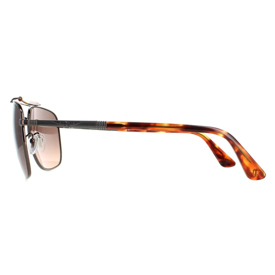 Police Aviator Mens Shiny Gunmetal Matte Smoke Gradient Orange SPLD43 Origins 44