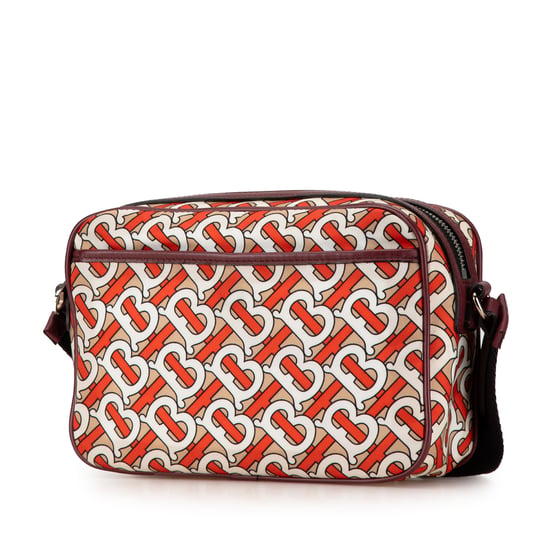 Vintage Burberry TB Monogram Nylon Paddy Crossbody Oranje - Image 2