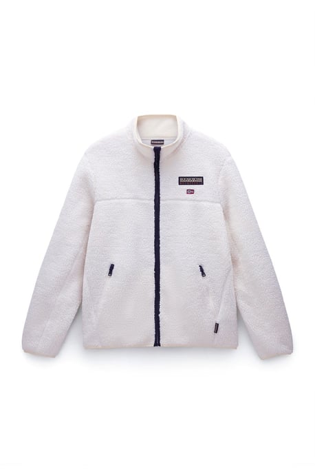 Tynik Sherpa Volledige Rits Fleece Witte Reiger - Image 1
